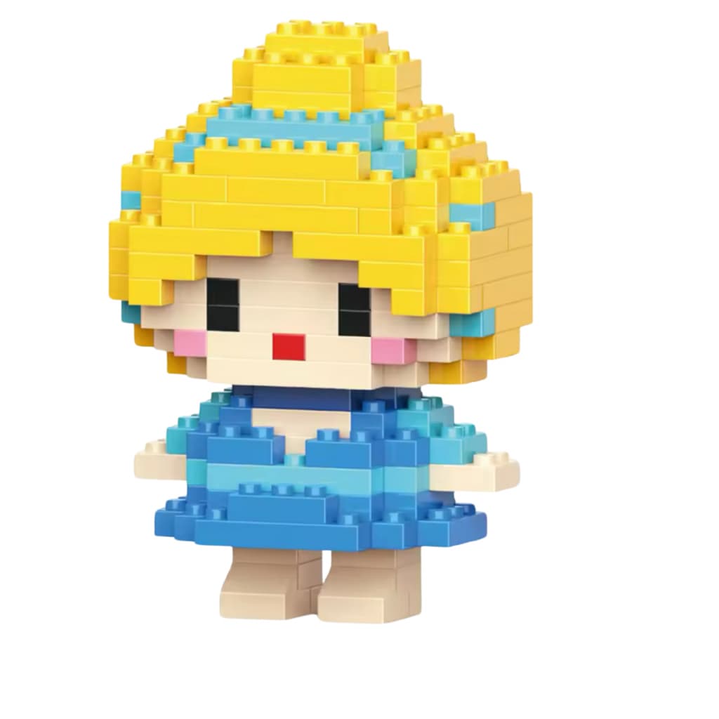 Princesa de mini bloco de montar desenho animado 162 peças Cinderela
