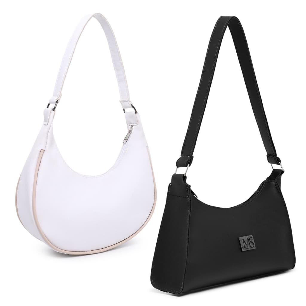 Kit 2 Bolsa Pequena de Ombro Meia Lua e Baguete  Promoção ENVIO IMEDIATO