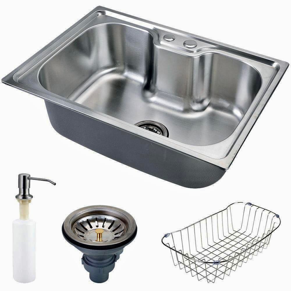 Cuba para cozinha gourmet pia aço inox 304 com acessórios 50x40cm