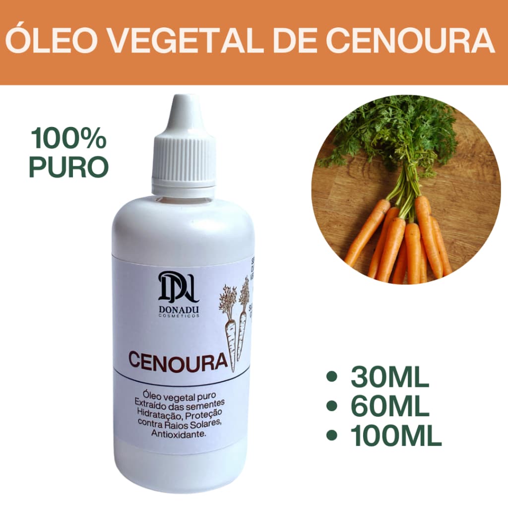 ÓLEO DE CENOURA PURO / FPS / NUTRIÇÃO / HIDRATAÇÃO