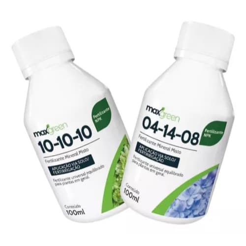 Adubo Maxgreen NPK 10-10-10 + 04-14-08 - Concentrado 100ml