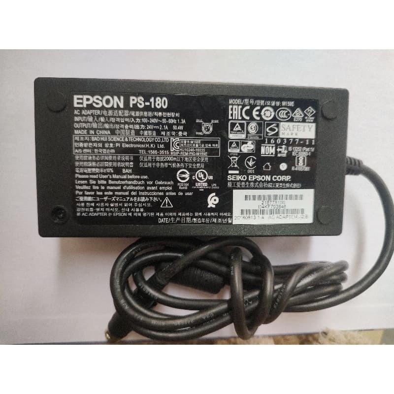 Fonte de Alimentação Impressora Epson Ps-180 24V- 2.1A 50~60HZ 1,3A tipo Do Plug: 3 Pinos