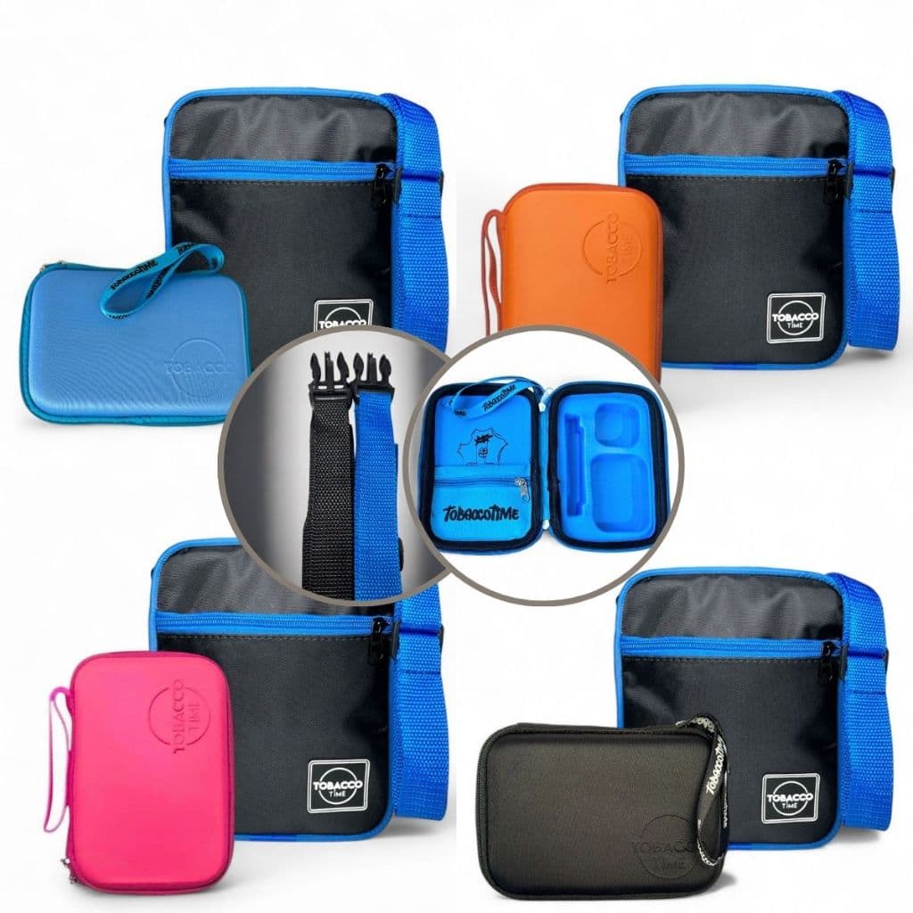 Conjunto Shoulder Bag Transversal Cor Azul + Case Organizador Diversas Cores