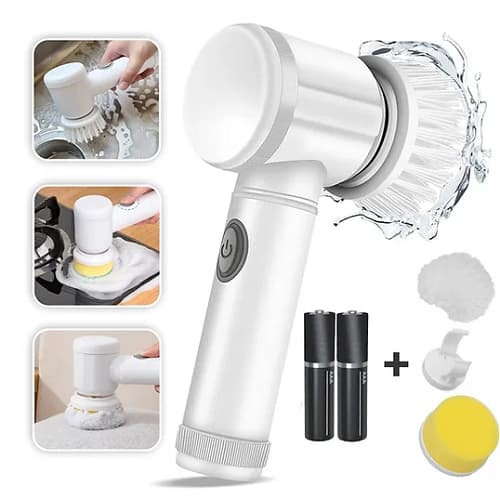 Escova Elétrica De Limpeza Giratória Sem Fio Multiuso 3x1 USB