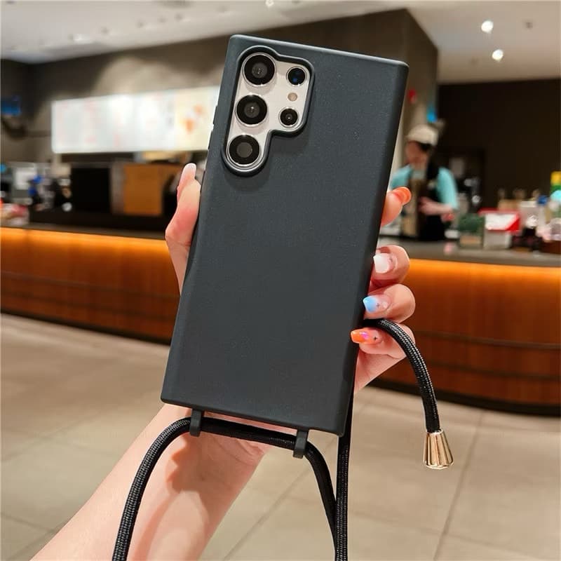 Capa Com Cordão Alça Longa  Para Samsung A05, A06, A07, A14 4g/5g, A15, A16