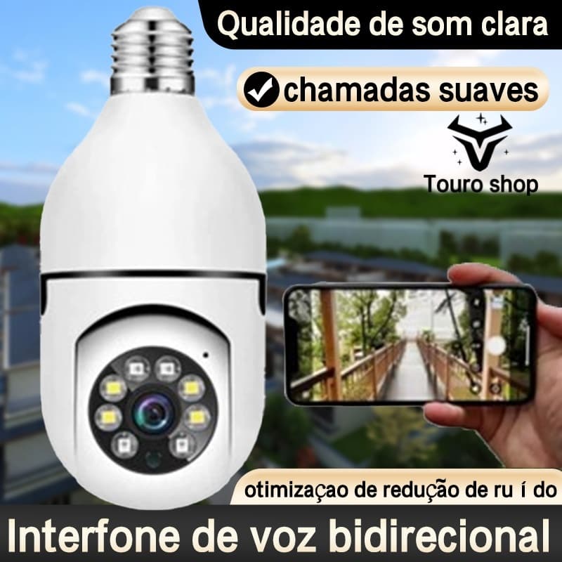 Mini IP Câmera Wifi sem fio visão noturna microfone auto falante acesso remoto aplicativo