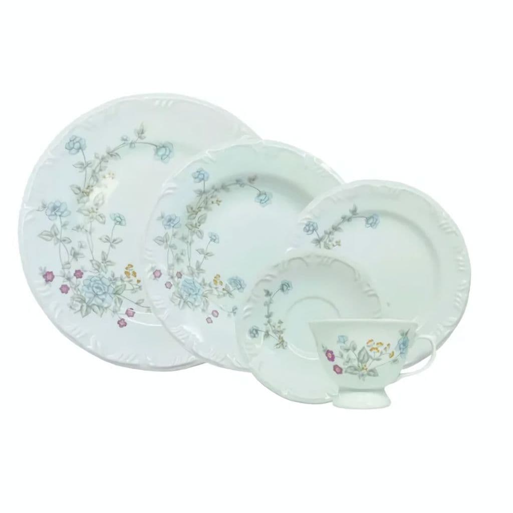 Aparelho/Jogo De Jantar 20 Peças Pomerode Floral Porcelana Schmidt