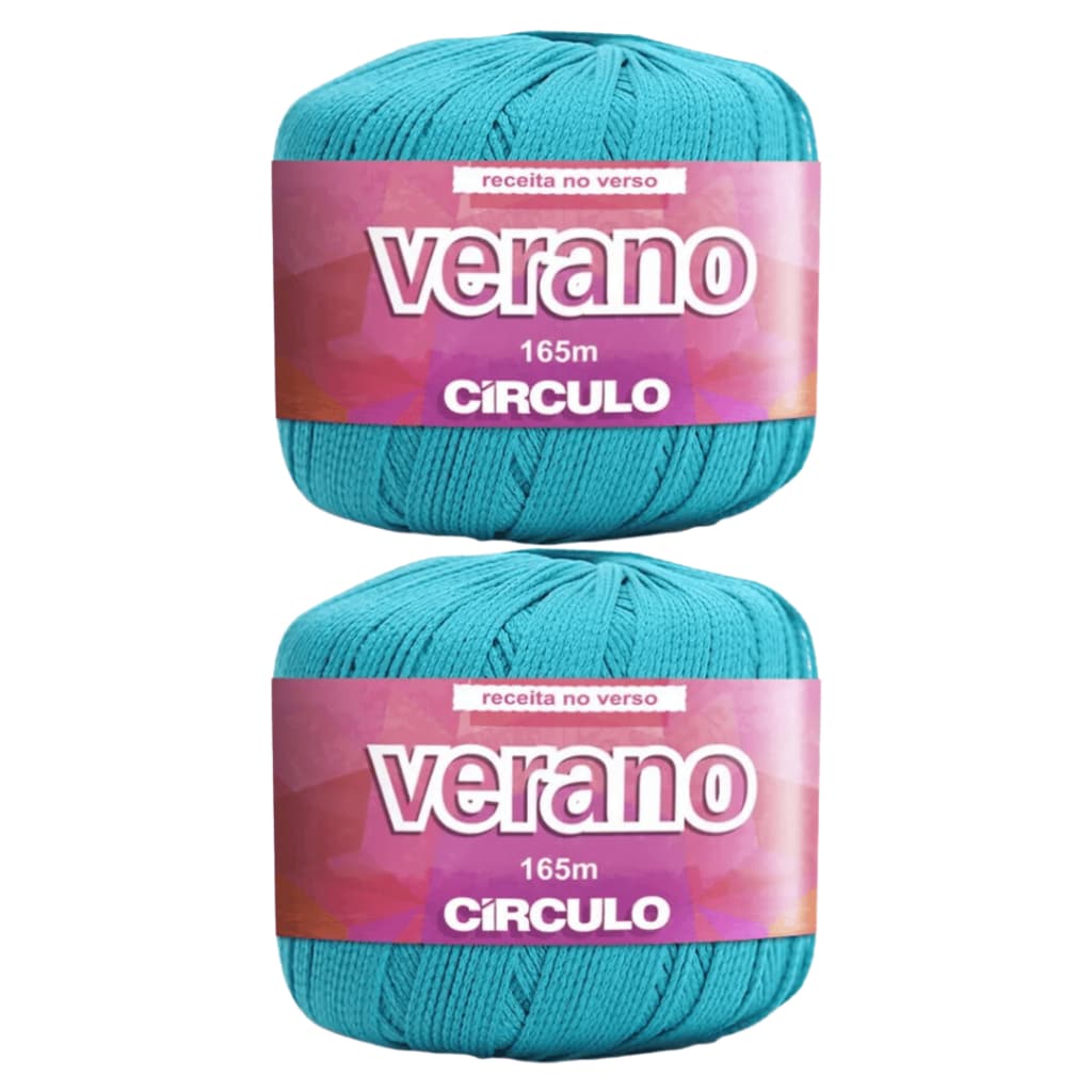 Kit 2un Fio Verano Círculo 165m 50g Moda Praia 100% poliamida