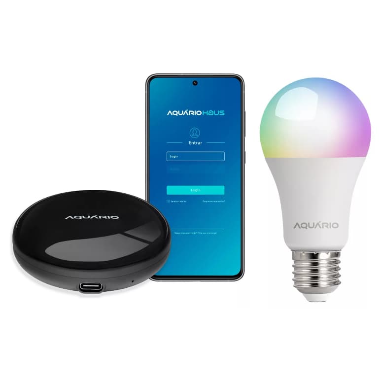 Smart Controle Inteligente Aquario Infravermelho Wifi Alexa + Lâmpada Smart Wifi