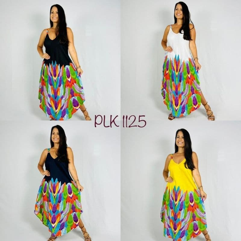 Vestido Trapézio Floral Viscose