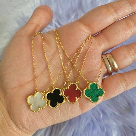 Colar trevo feminino moda - Aço inoxidável - NÃO ENFERRUJA - corrente mulher sorte
