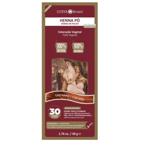 CASTANHO PÓ 50g Henna Surya do Brasil