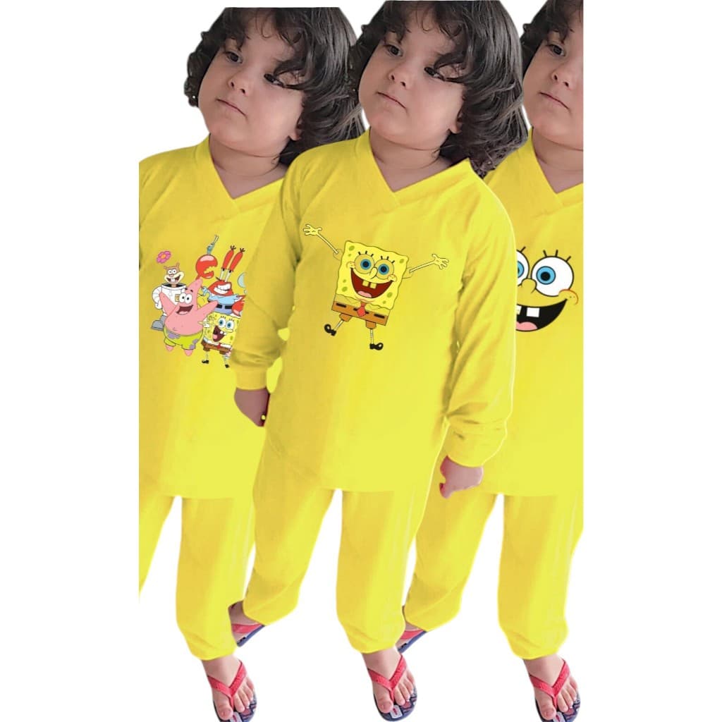 Pijama Infantil Longo Bob Esponja