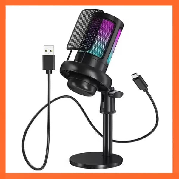 Microfone USB de estúdio profissional para PC Streaming, Gaming, PS4, Vídeo, Canto, Jogos, Gravação.