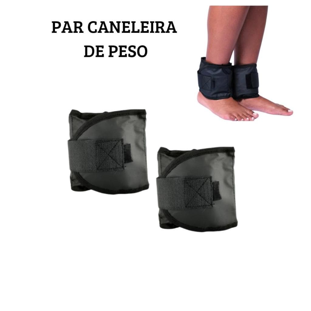 Caneleira de Peso 1 Kg a 5 Kg - Par Tornozeleira Treino Exercício Crossfit Academia Musculação