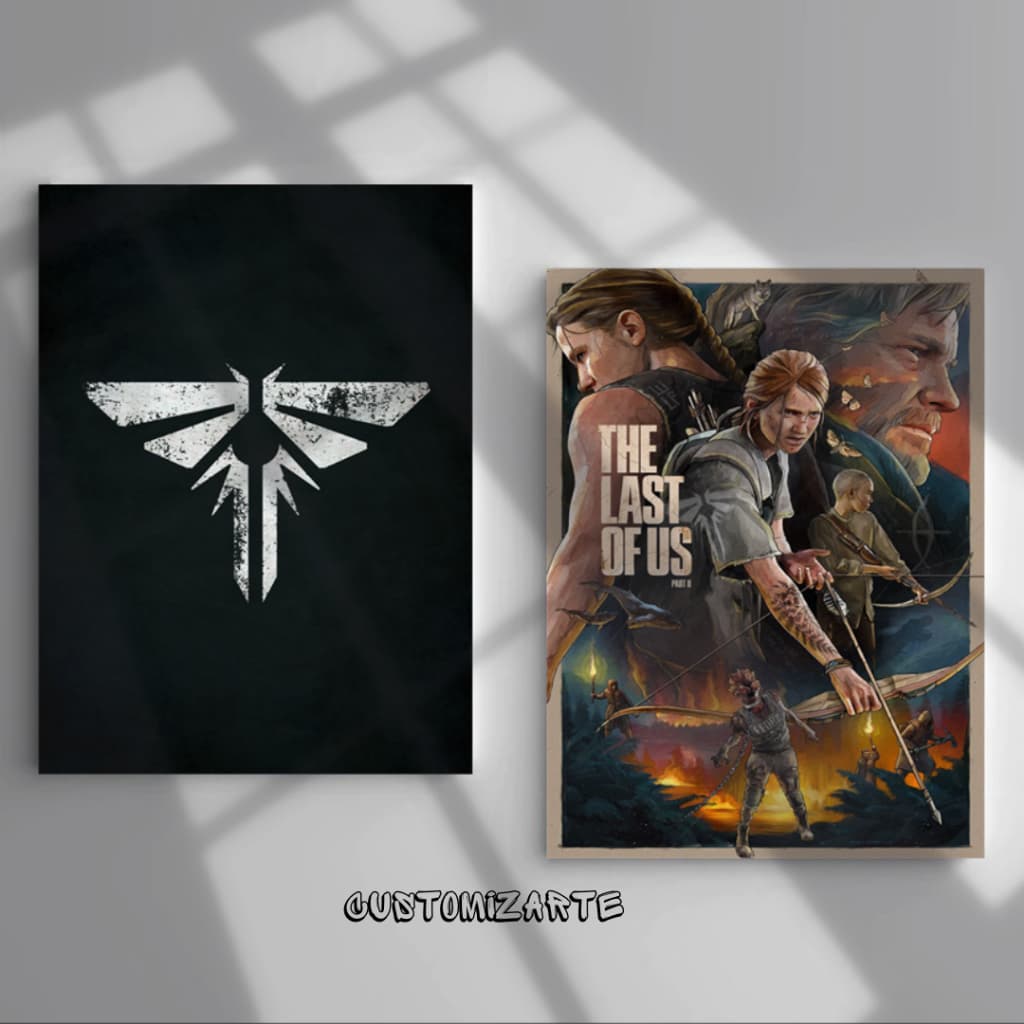 Kit 2 Quadros decorativos the last of us. MDF 20X28