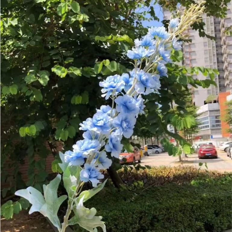 Flor de galho alto enfeites de natal105cm Jacinto artificial Ramo de cerejeira DELPHINIUM, Casamento