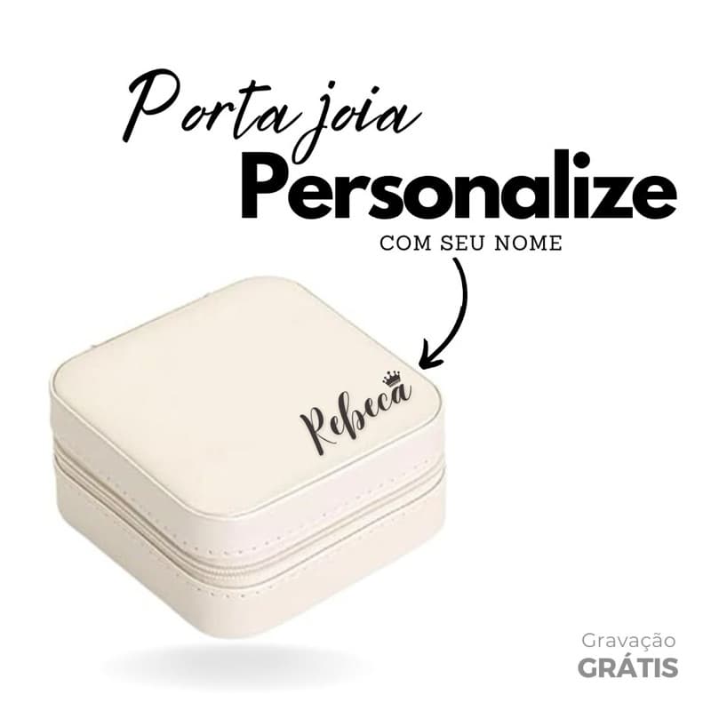 Porta Joia/Caixinha Organizadora de Brincos Personalizada com Nome