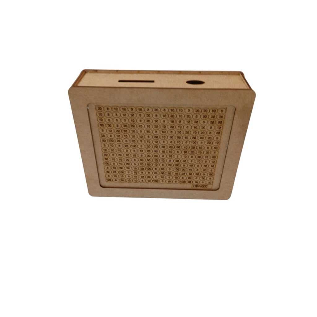 Cofre Desafio De  5 Mil Em Mdf Crú