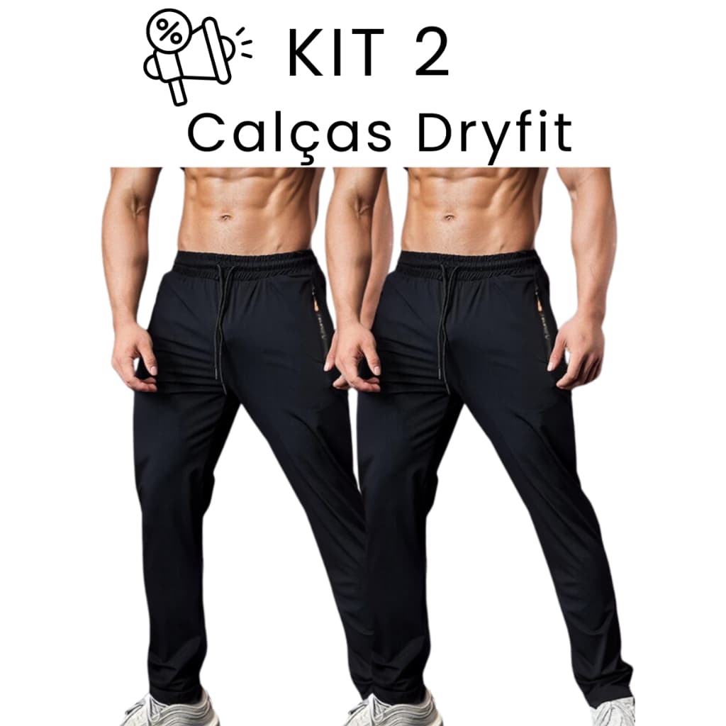 KIT 2 Calças Dryfit Masculina para Academia Esportes Caminhada