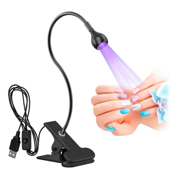 Luminária Uv De Mesa Com Garra Ultravioleta Presilha Para Manicure Luminária Uv Manicure