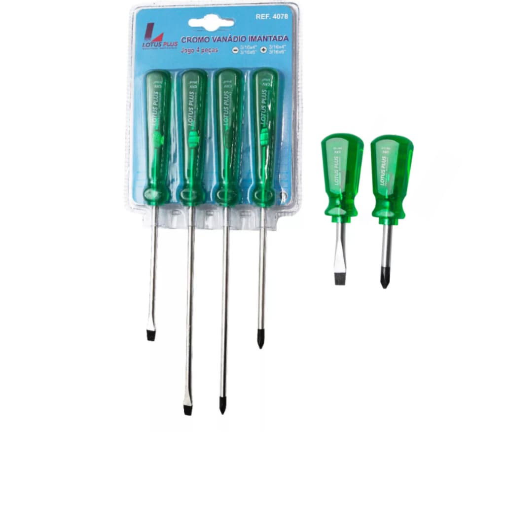 kit Chaves De Fenda Philips Pro 4pç + Chaves Toco Cotoco 2pçs - Lotus Ferramentas Profissionais