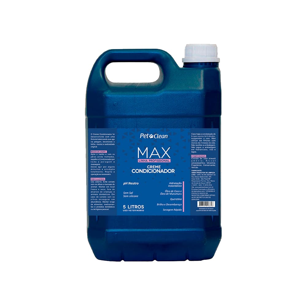 Pet Clean Max Creme Condicionador - 5L