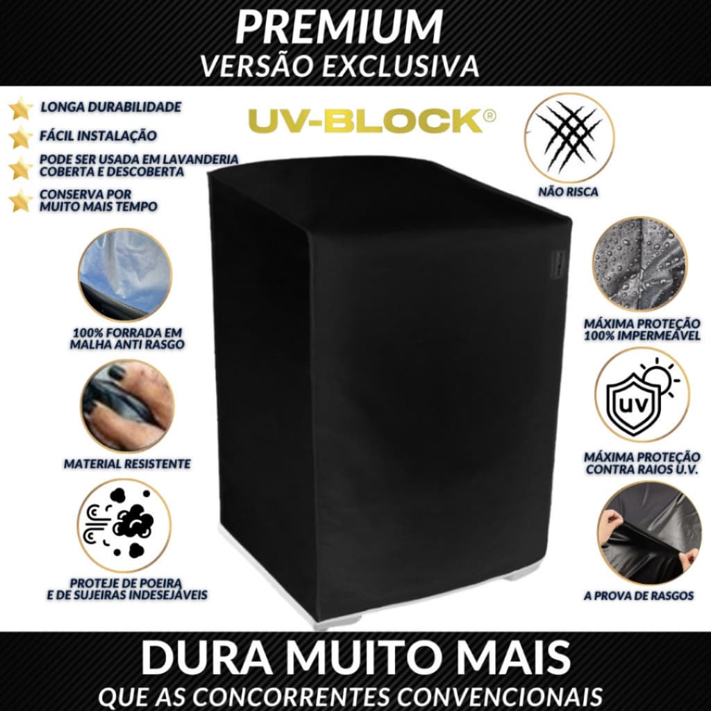 Capa Maquina Lavar Electrolux Consul Brastemp Impermeável 09kg - 17kg