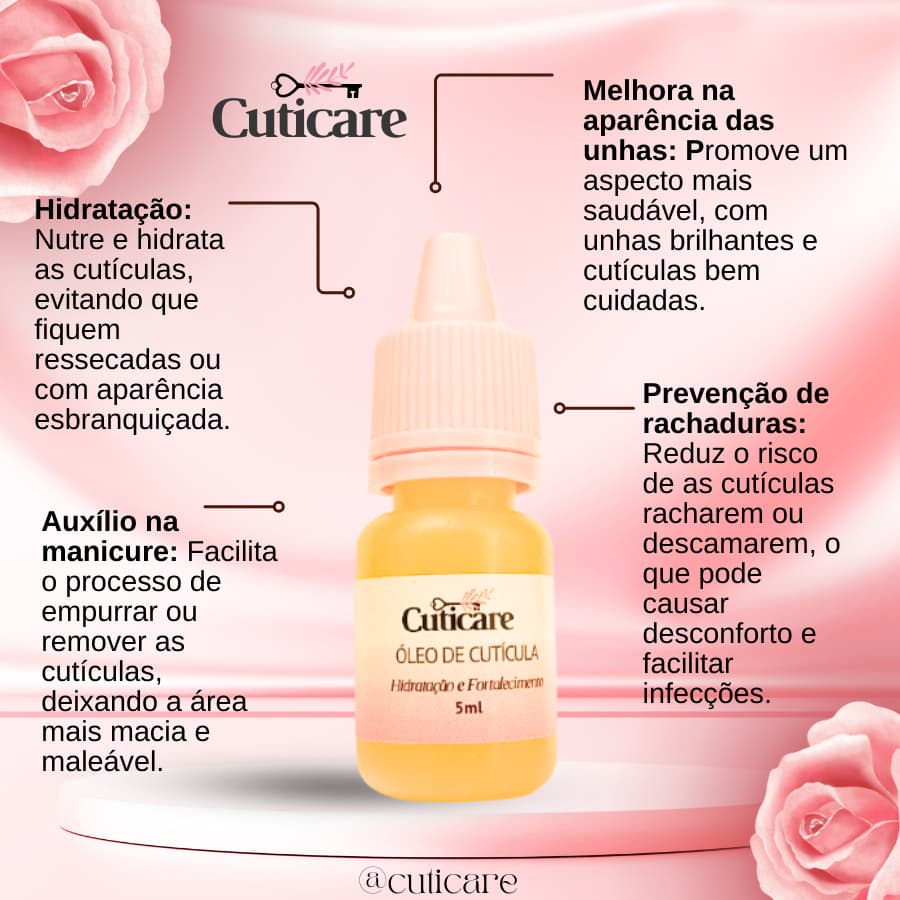 Óleo para cutícula para hidratação - Cuticare