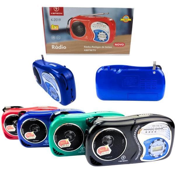 Rádio AM FM Portátil Super Duravel, Multicolor