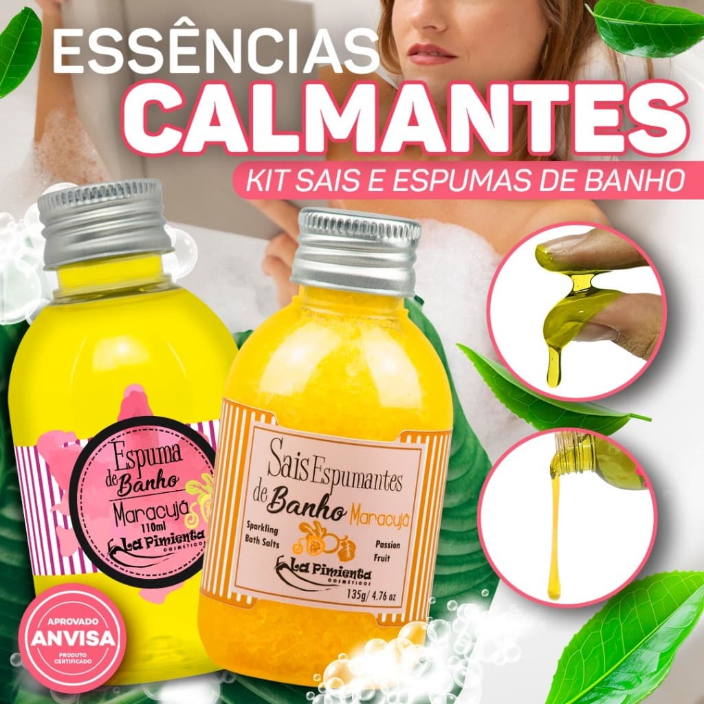 SAIS E ESPUMA DE BANHO RELAXANTES PARA UM SPA RECONFORTANTE