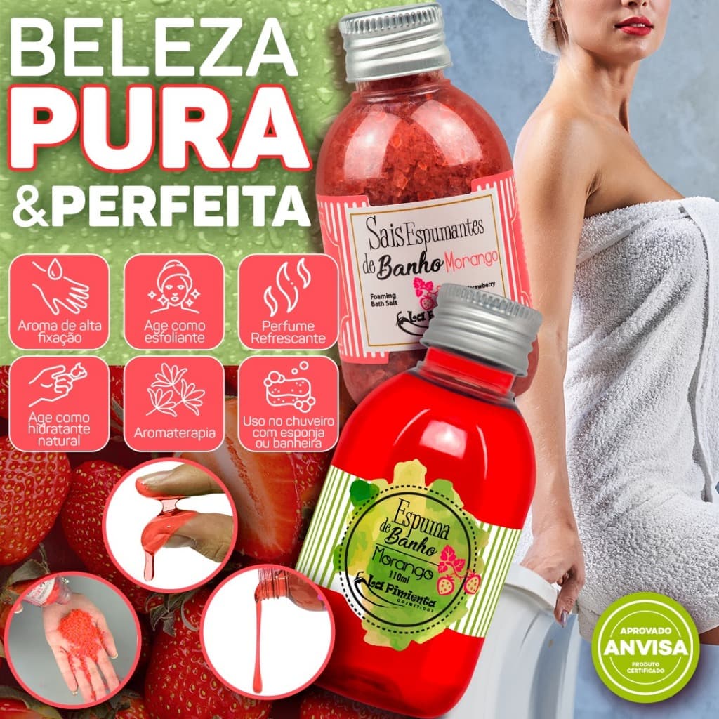 UM SPA COMPLETO COM SAIS E ESPUMA DE BANHO PERFUMADOS