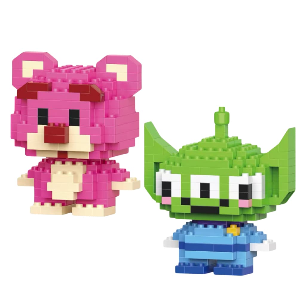 Alien e urso lotso de mini bloco de montar com 374 peças