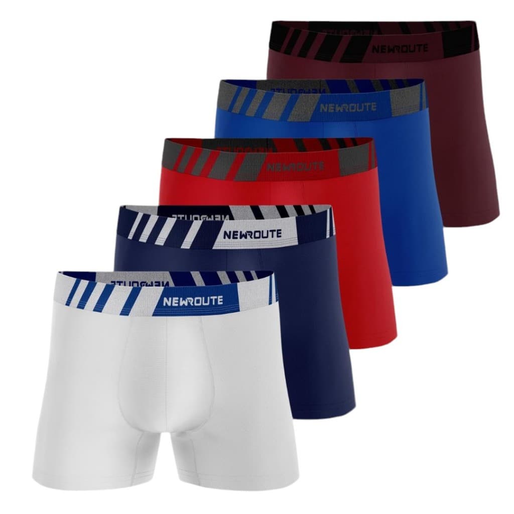 Kit 4 Cuecas Boxer Algodao ou Microfibra Premium Cueca Box Lisa Cotton ou Microfibra