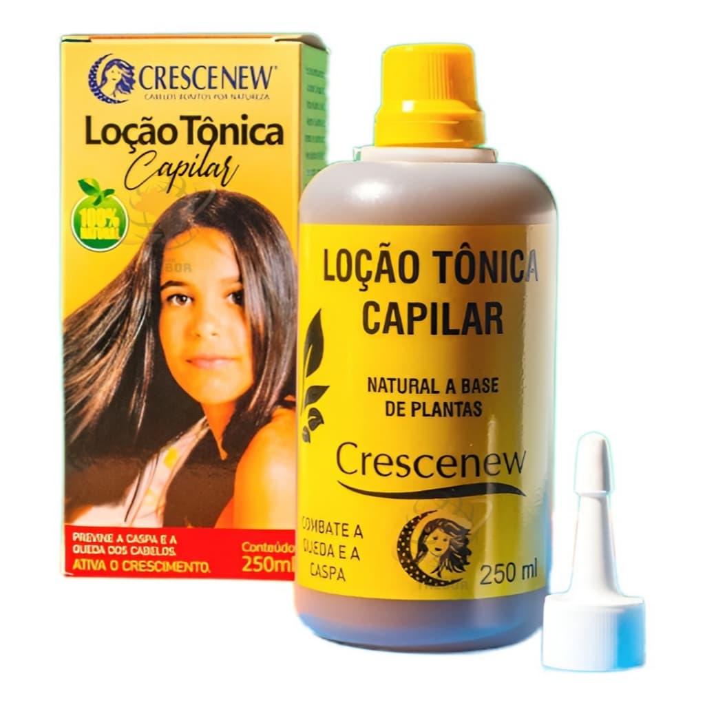 Loção Tônica Capilar 100% Natural Ação Antiqueda Anticaspa e Seborreia 250ml - Crescenew