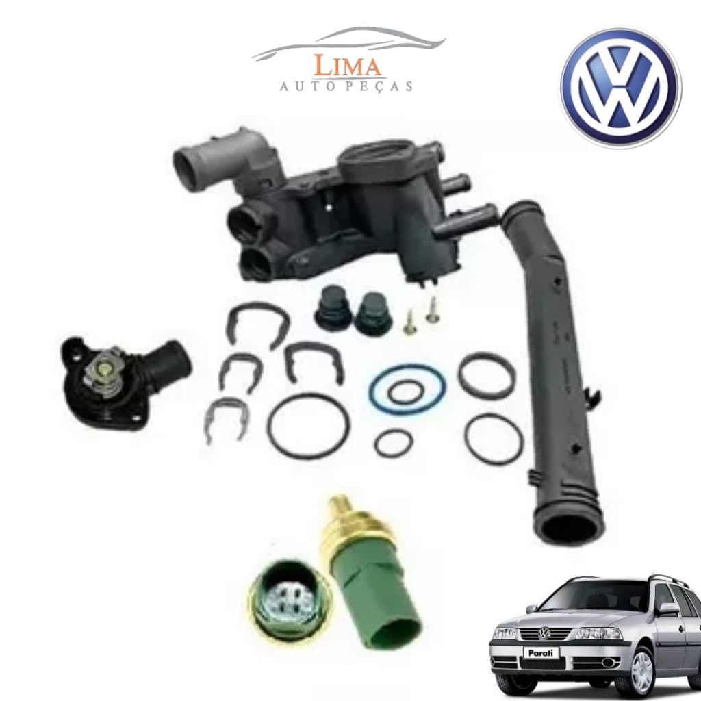 Cavalete Completo - Com Válvula Termostática e Sensor Verde - Gol/Fox/Polo - G4 G5 G6 -