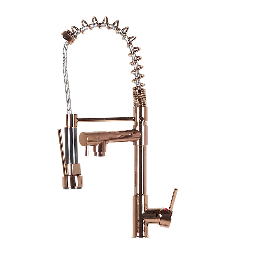 Torneira Cozinha Gourmet Monocomando 50 Cm Rose Gold Za-1313 Acabamento Brilhante