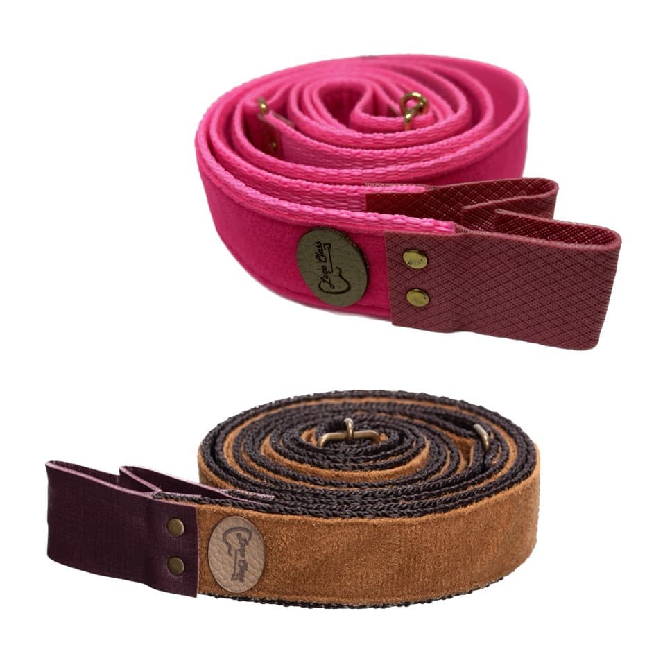 Correia de Violão Fixar e Tocar Kit2 marrom Pink