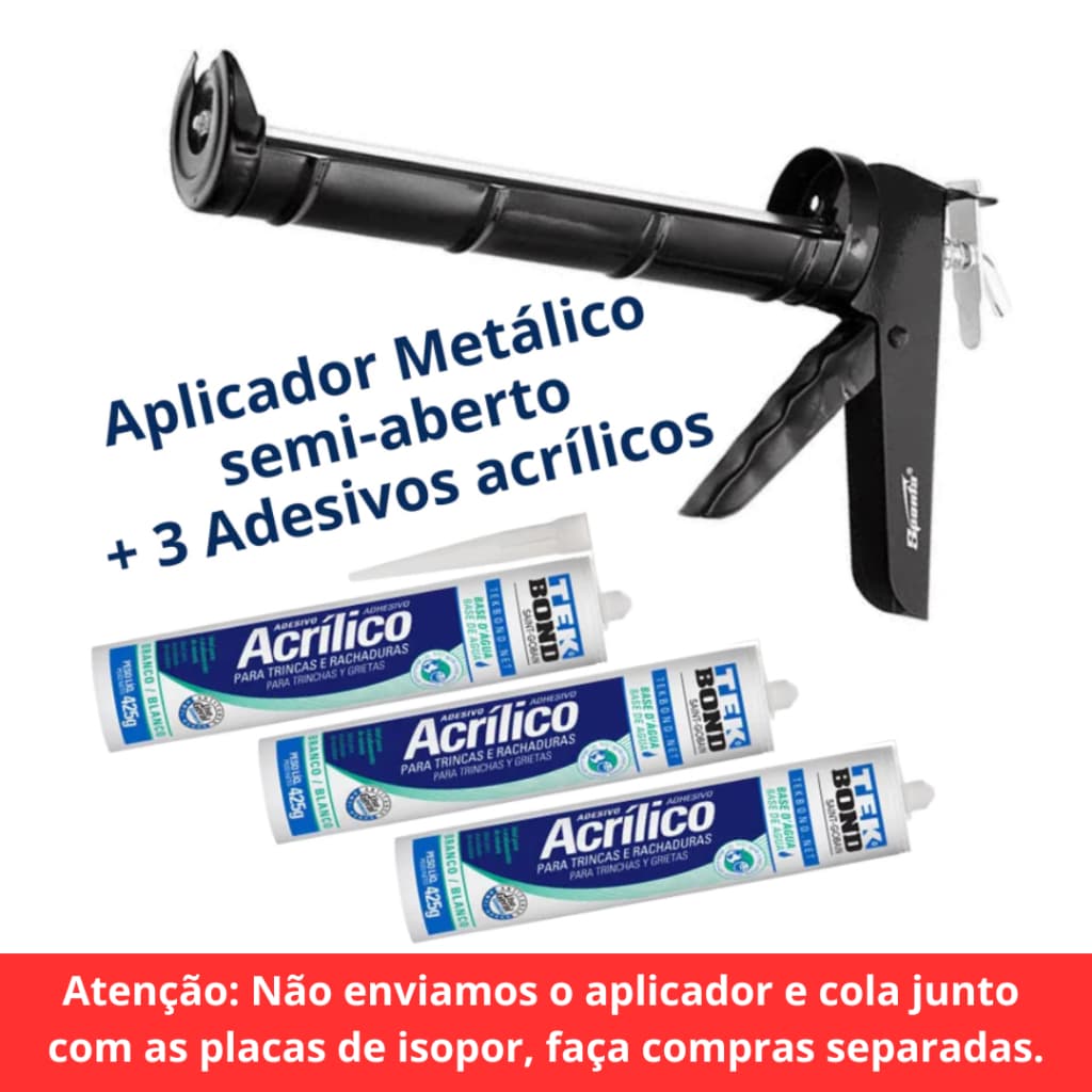 3 Adesivos Acrílicos TekBond + Aplicador Semi Aberto