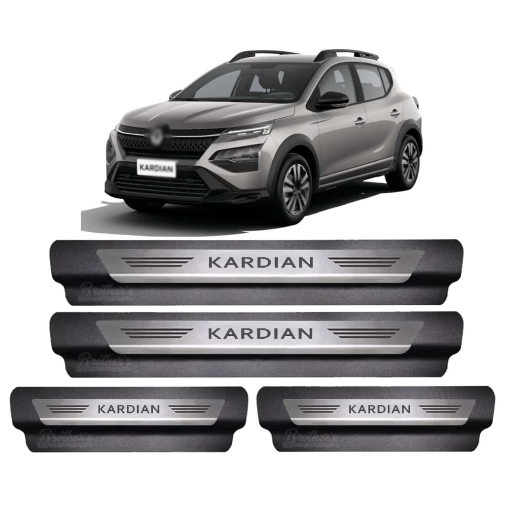 Kit Soleira Protetor Porta Aço Inox + Base Kardian 2024 2025