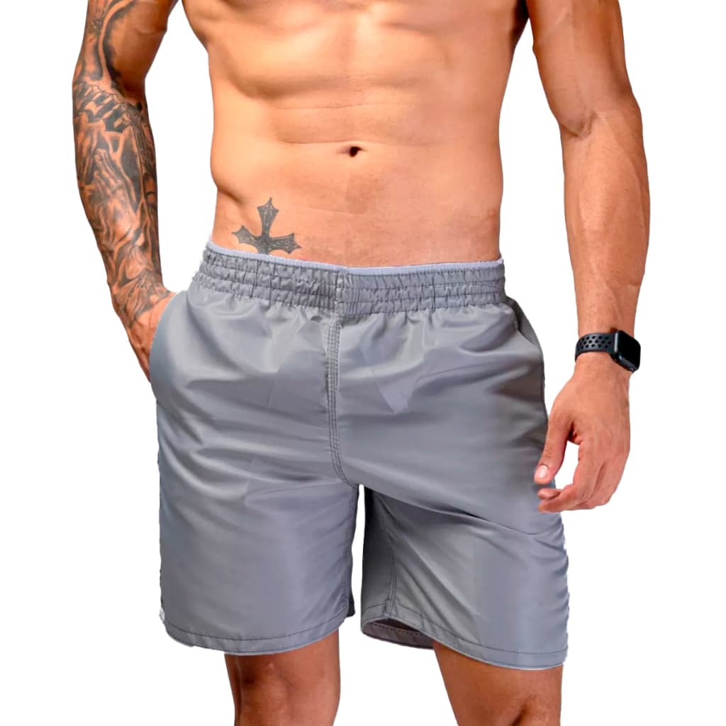 Short Masculino Caminhada Treino Moda Praia Lote Bolso Ziper
