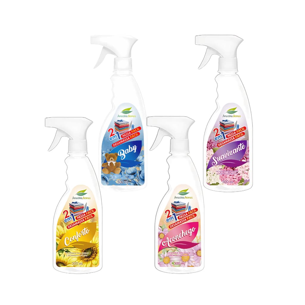 Passa Fácil e Desamassa Fácil 500ml Com Aromas Refinados Para Suas Roupas