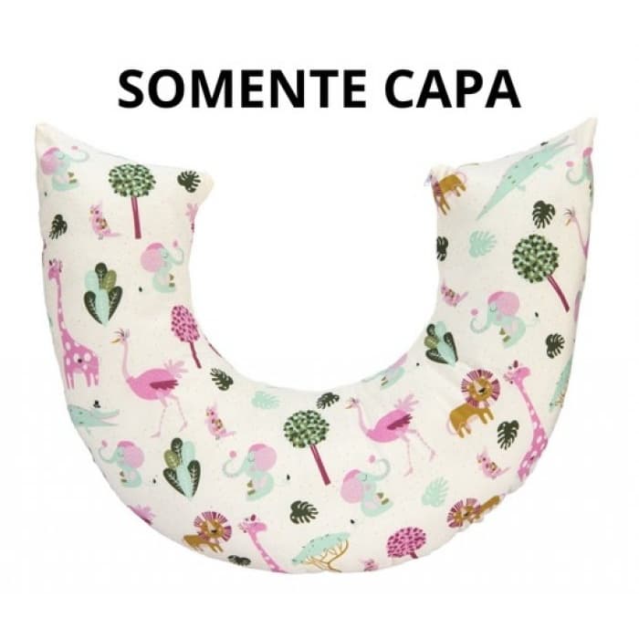 Capa Para Almofada De Amamentação Com Zíper Macia 100% Algodão