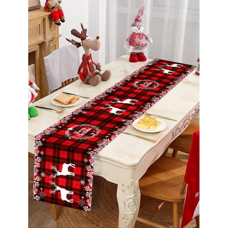 Caminho Passadeira Toalha De Mesa Decoração Natal 6 Cadeiras