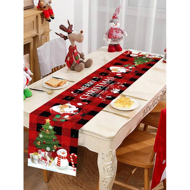 Caminho Passadeira Toalha De Mesa Decoração Natal 6 Cadeiras
