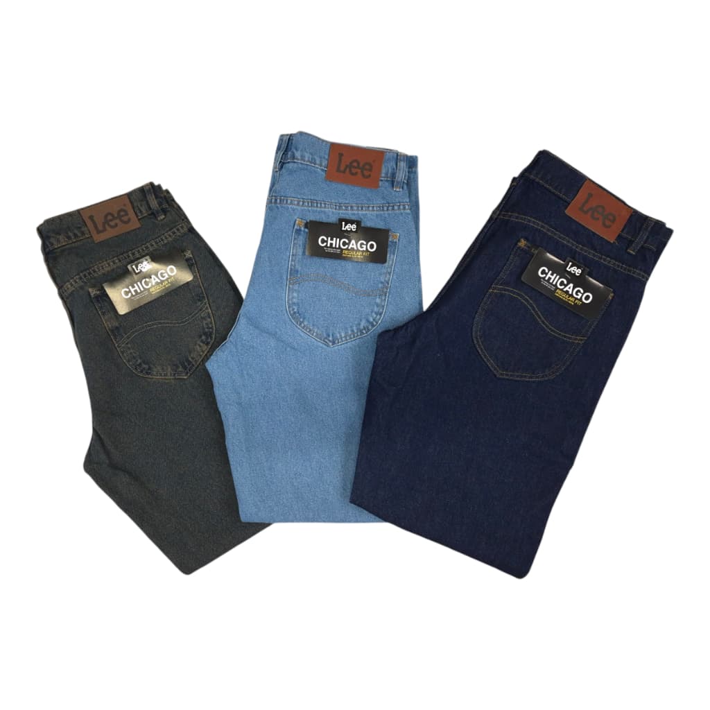 Calça Lee Jeans Masculina Chicago 100% Algodão - Kit Exclusivo Com 3 Unidades.