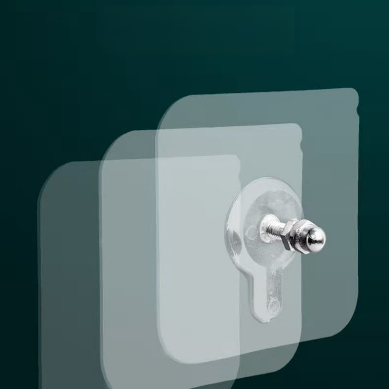 10 Peças 9Mm Gancho Adesivo Parede Transparente Multifuncional Autocolante