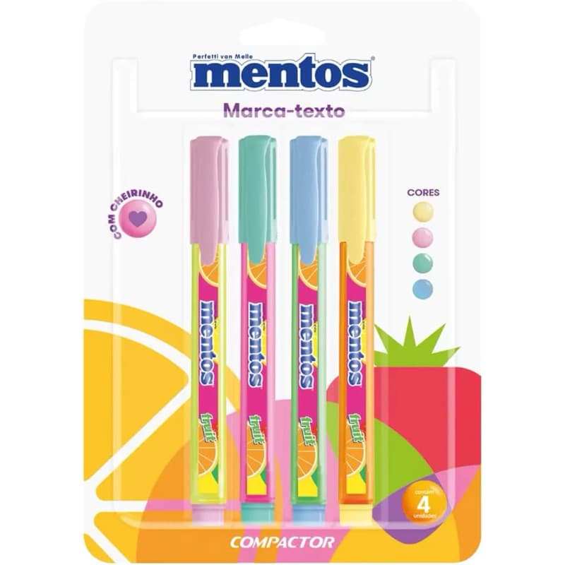 Caneta Marca Texto Destaq Mentos 3660 Compactor - 4UN