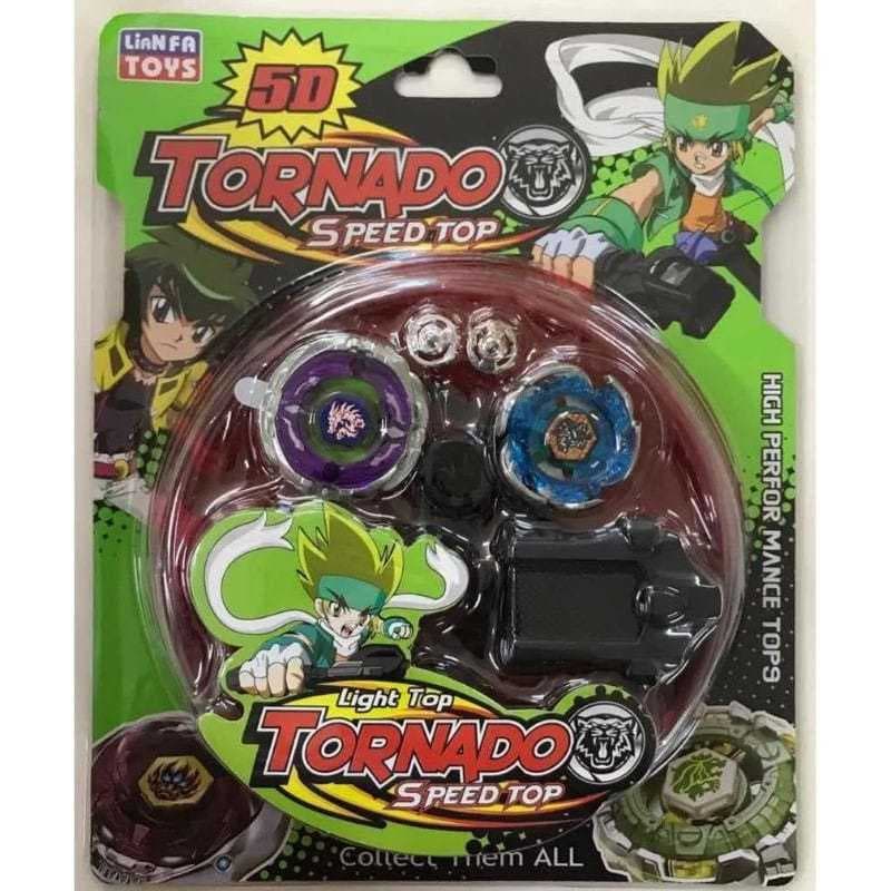 Kit  Beyblade Metal Tornado Com Arena 2 piões e 2 lançadores