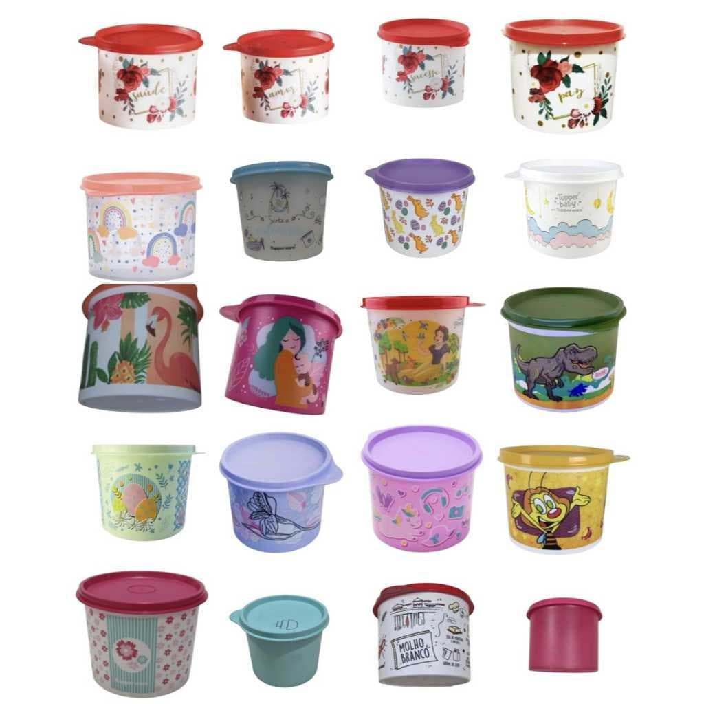 Tupperware Redondinha 500 ml Cores e Estampas Variadas - Original Tupperware